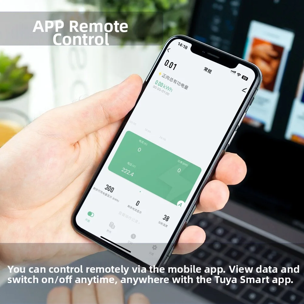 

Smart Circuit Breaker 63A 2P with Remote Monitoring for Overcurrent Protection in Residential and Commercial Use