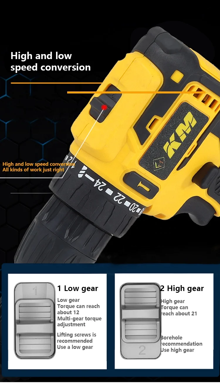 Cacciaviti elettrici portatili con batteria ricaricabile personalizzata JBS Set di trapani a percussione a batteria Kit di cacciaviti elettrici portatili