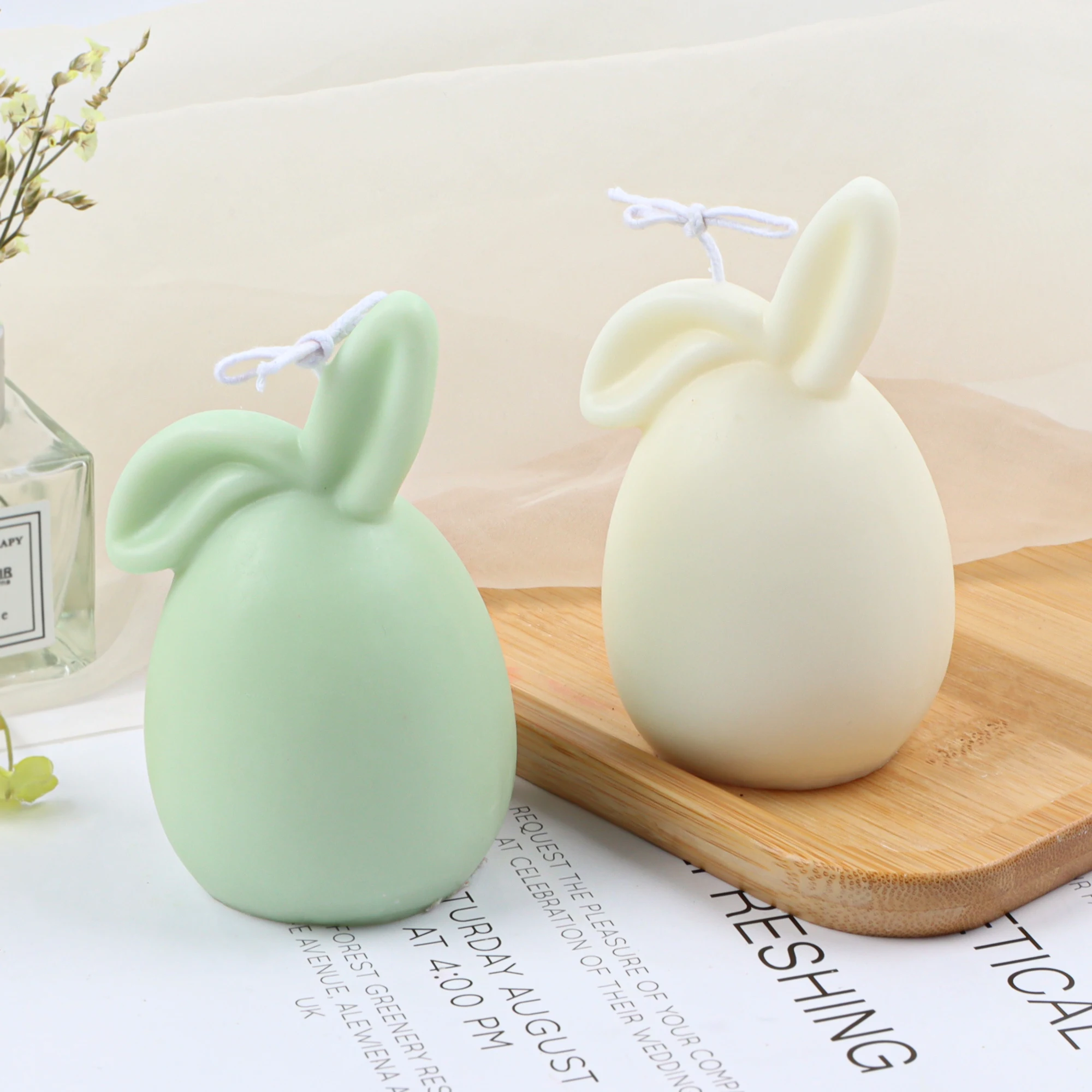

Easter Egg Bunny Silicone Candle Mold 3D Faceless Rabbit Head Aroma Soap Plaster Resin Mould Candle Making Supplies Home Decor