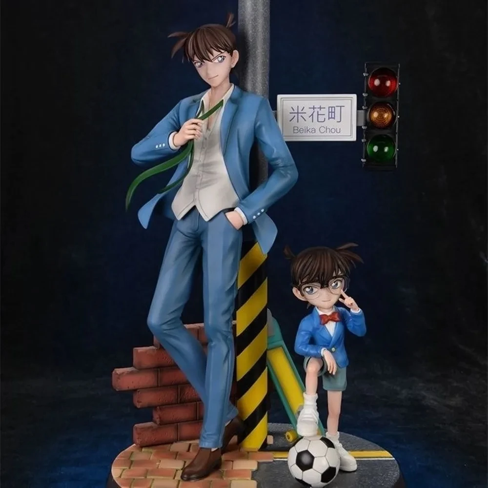 28cm Detective Conan Kudou Shinichi Figure Jimmy Kudo Case Closed Anime Figures Statue PVC Figurine Model Collection Toys Gift