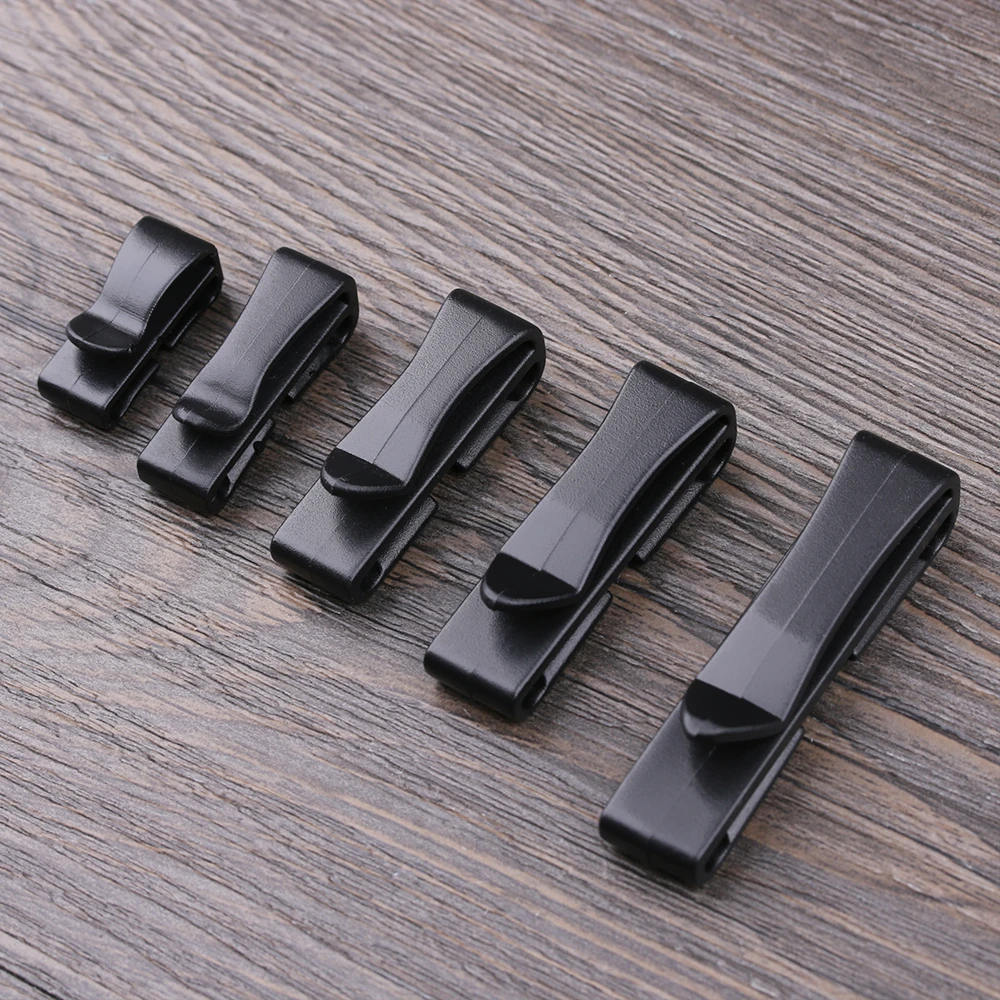 5Pcs Quick Slip Keeper Buckle clip Slider Black For Molle Tactical backpack Adjusting strap webbing 20/25/32/38/49mm