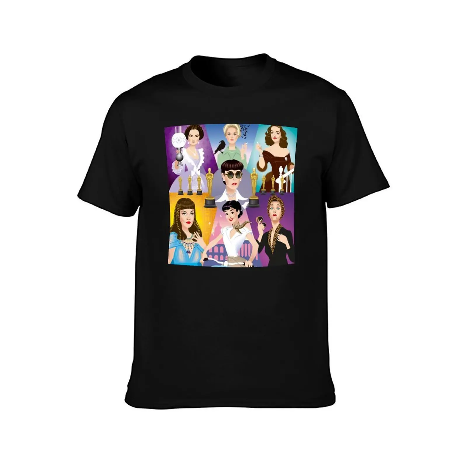 Edith Head T-Shirt, Summer Casual Cotton Tee, Oversized Streetwear Tops, Vintage Graphic Print, Loose Fit Short Sleeve