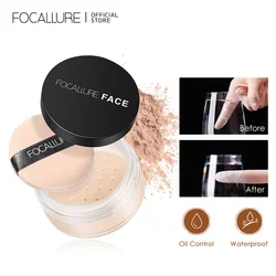 Focallure-女性用防水フェイスパウダー、長持ち、9色、オイルコントロール、マット、半透明、メイクアップ、化粧品