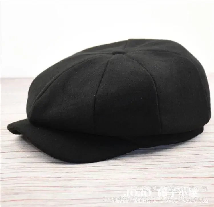 หมวกทรงแปดเหลี่ยมคลาสสิกขนาดใหญ่ 64 ซม. ทำจากผ้าขนสัตว์ สำหรับผู้ชายและผู้หญิง สไตล์วินเทจสำหรับฤดูหนาว หมวกทรงนิวส์บอย หมวกเบเร่ต์แบบแบน ปรับขนาดได้ หมวกทรงเพนท์เตอร์