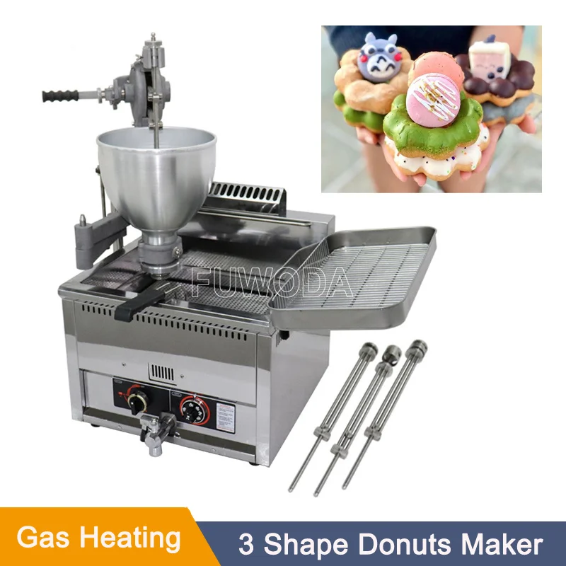 500-2000pcs/hr Doughnuts Ring Mochi Ball Shape Donuts Maker Gas Heating Automatic Donut Making Machine Auto Doughnut Maker