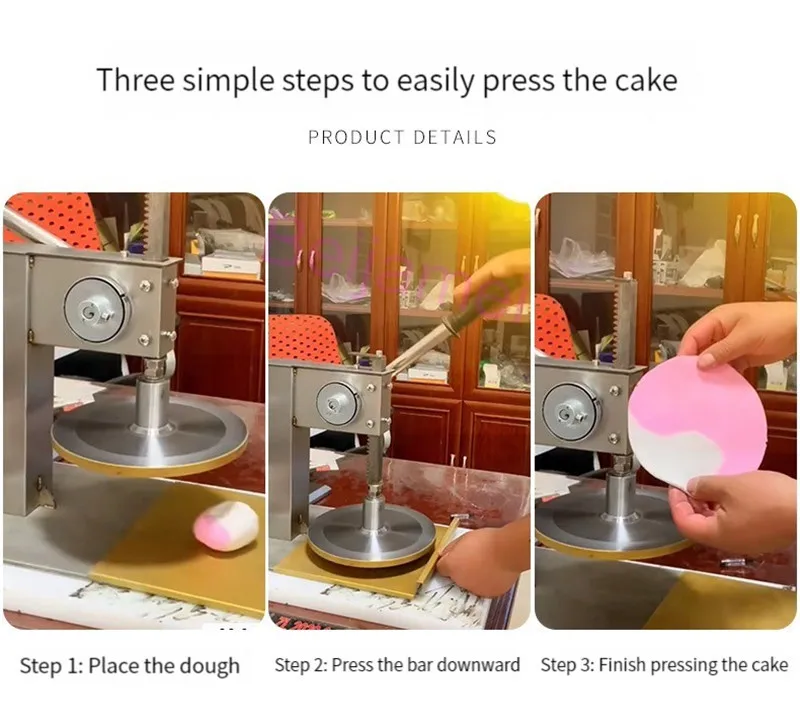 Ручной пресс для выдавливания тортов, 20 см, ручные машины для прессования круглых теста для пиццы и пиццы