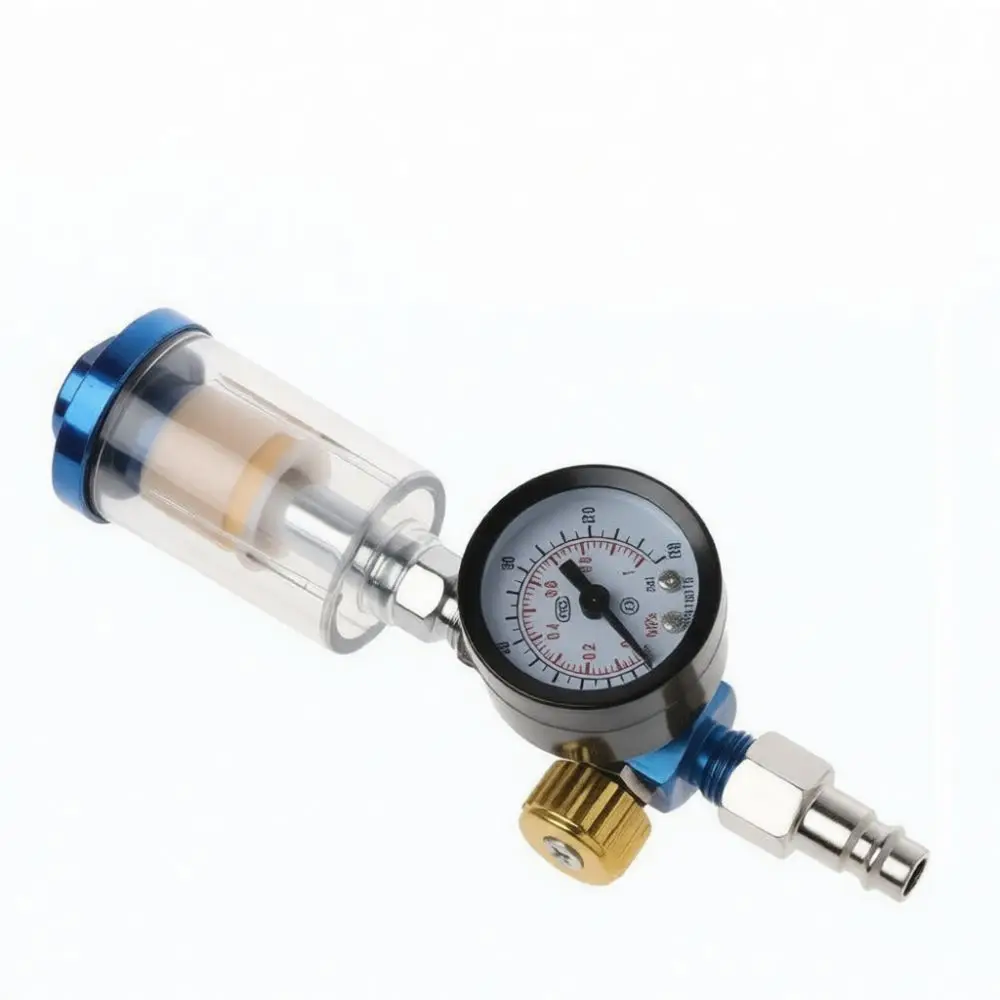 Air Line Filter Regulator Water Oil Separator For Paint Spray Applicator Pressure Gauge Compressed Air Cleaning Tool