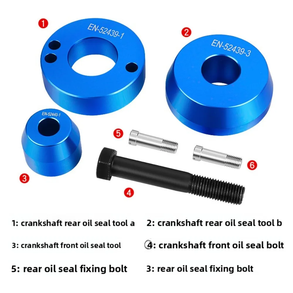 Crankshaft Front Rear Oil Seal Kit with Installer Tool Set for Engine Service - Front Seal Rear Main Seal with Storage Case