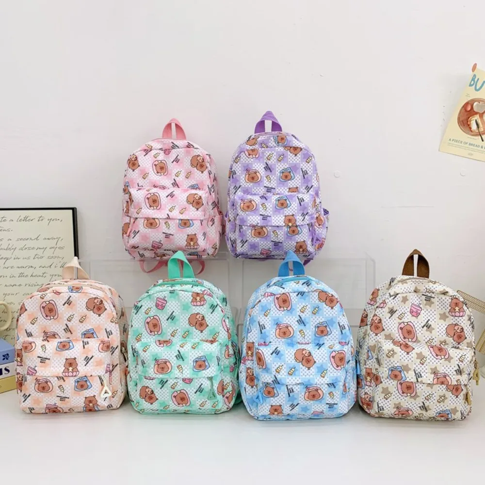 Leuke Capybara Capybara Rugzak Casual All-match Schooltas Cartoon Opbergtas