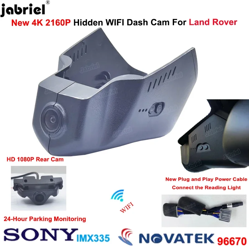 4K Car Dvr Dash Cam Front and Rear Camera Video Recorder For Land Rover Discovery Sport 2015 2016 2017 2018 2019 2020 2021 2022