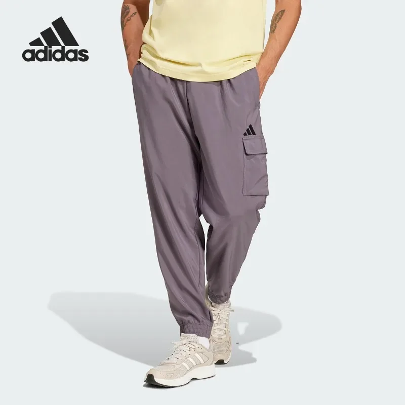 Adidas Stretch Spandex Mid Rise Waist Cargo Cut Hidden Back Pocket Walk TrousersJD1822