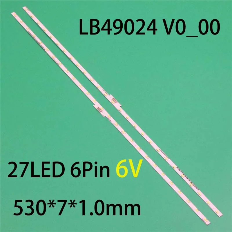 2PCS/Set Brand New TV's LED Lamp Bars LB49024 V0_00 Backlight Strips For SONY KDL-49WF804 KDL-49WF805 Matrix Planks 4-742-541-