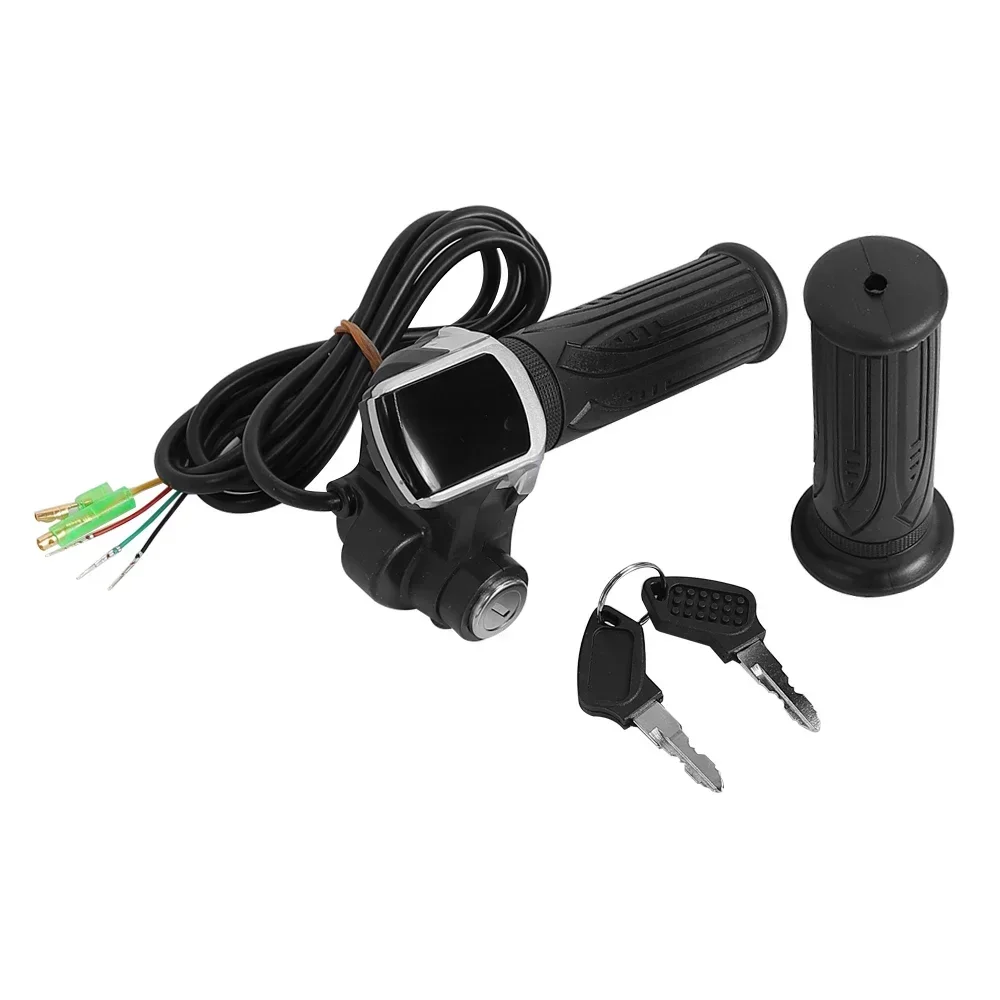 KIMISS Accélérateur Moto Universel 3 Fils - Poignée Gaz Scooter Électrique 12-48V 22mm