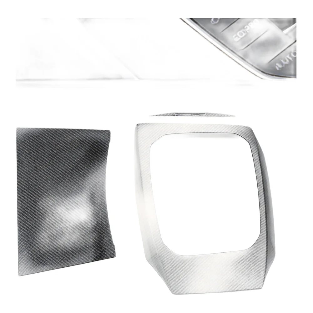 Carbon Fiber Pattern Gear Shift Panel Cover Carbon Fiber Trim ABS Material Construction Double-sided Backing For BMW 3GT G21