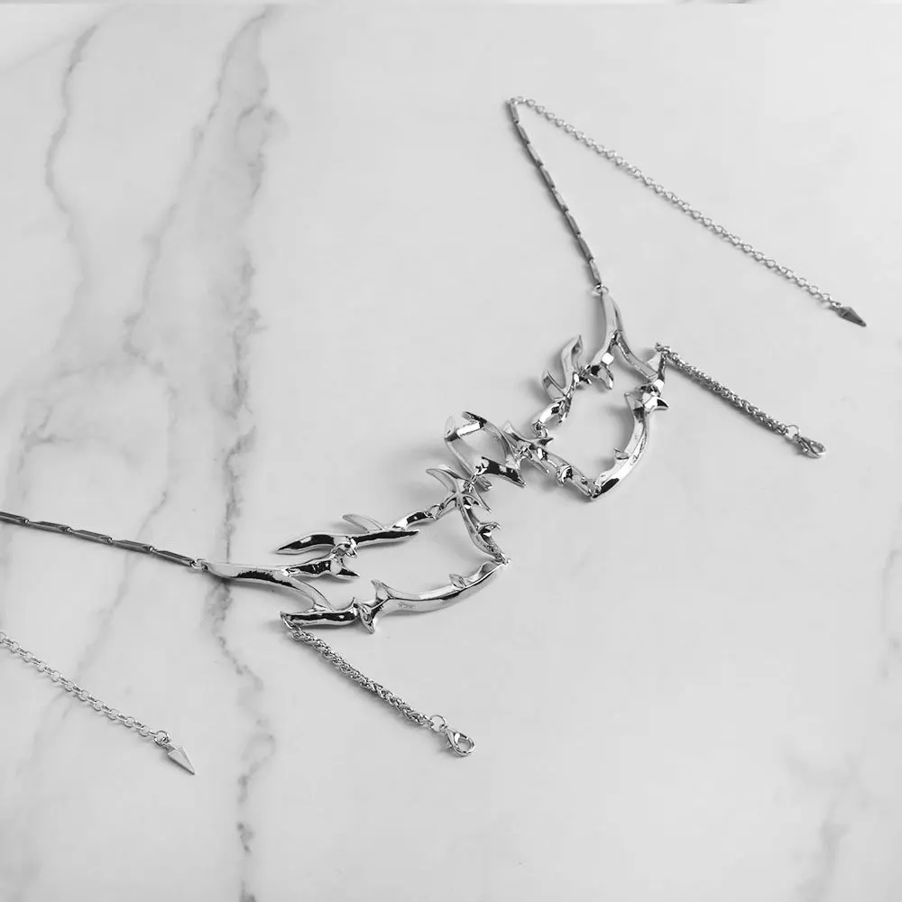 Dunkle mechanische Stil hängende Ohr-Gesichtskette Cyberpunk Metall-Gesichtsdekoration Cos Quasten-Zubehör