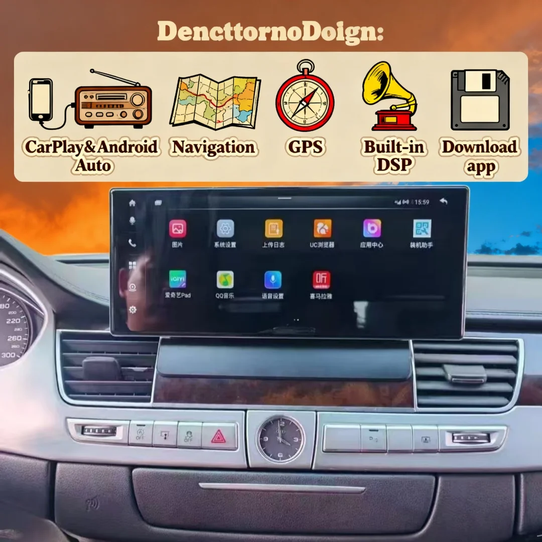 

12.3inch Screen Android Auto Carplay For Audi A8 S8 D4 2011 2012-2017 Car Radio GPS Navigation Multimedia Player Stereo WIFI DSP