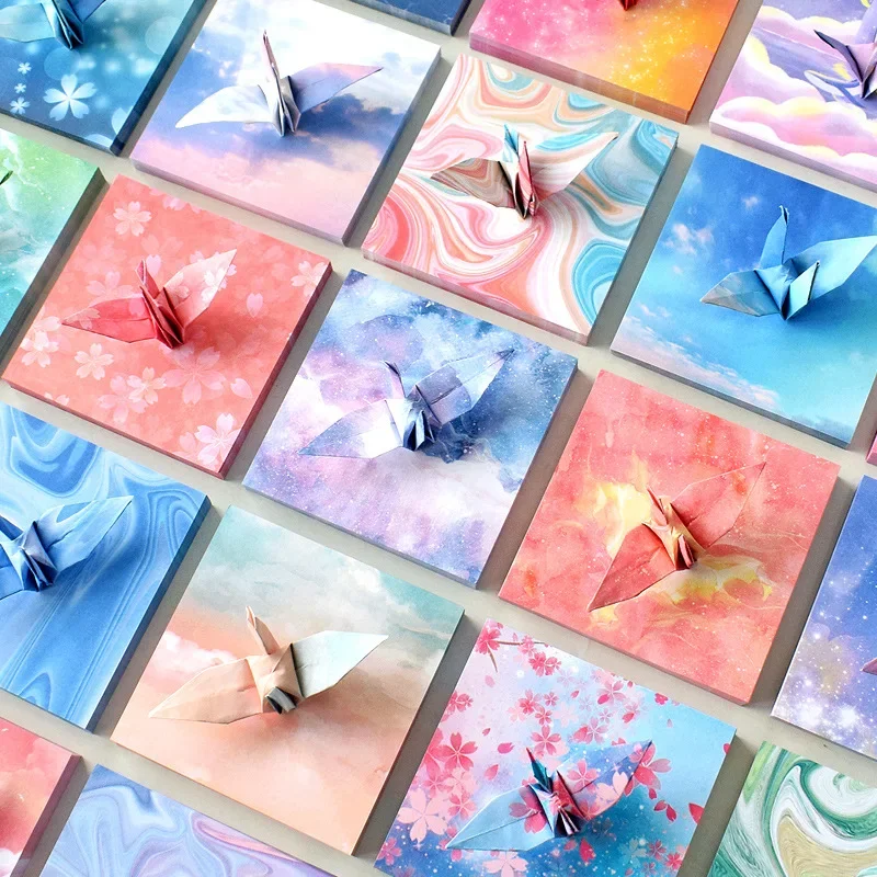 400Sheets Origami Paper Craft Folding Lucky Wish Paper Crane Craft Double Sided Folding Lucky Wish Paper DIY Color Scrapbooking