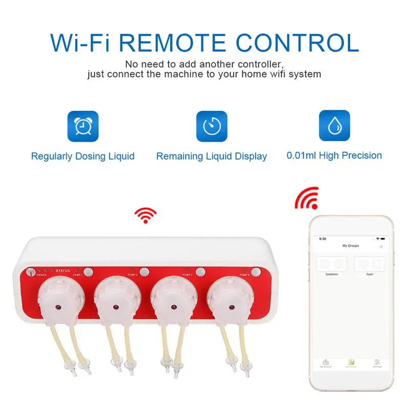 1pc WIFI Titration Pump Manually Mobile Phone 0peration High Precision Silent Operation for Coral Feeding Laboratory