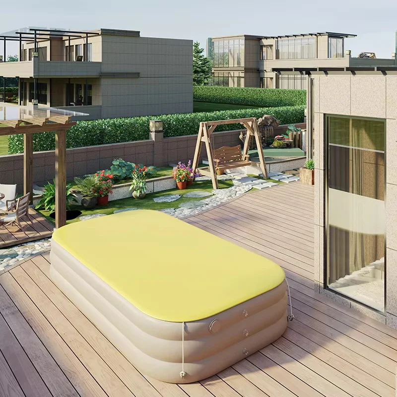 

Automatic Inflatable Rectangle Swimming Pool Thickened Sunshade Foldable PVC Material Slide Pump