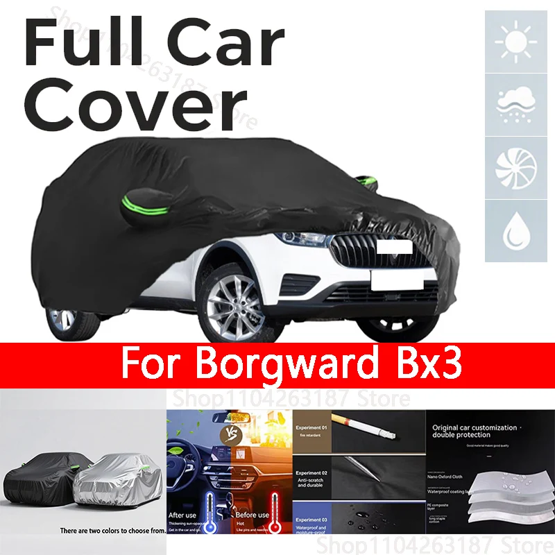 

For Borgward Bx3 Outdoor Protection Full Car Cover Snow Covers Rainwater Sunshine Dustproof Scratches Car Cover