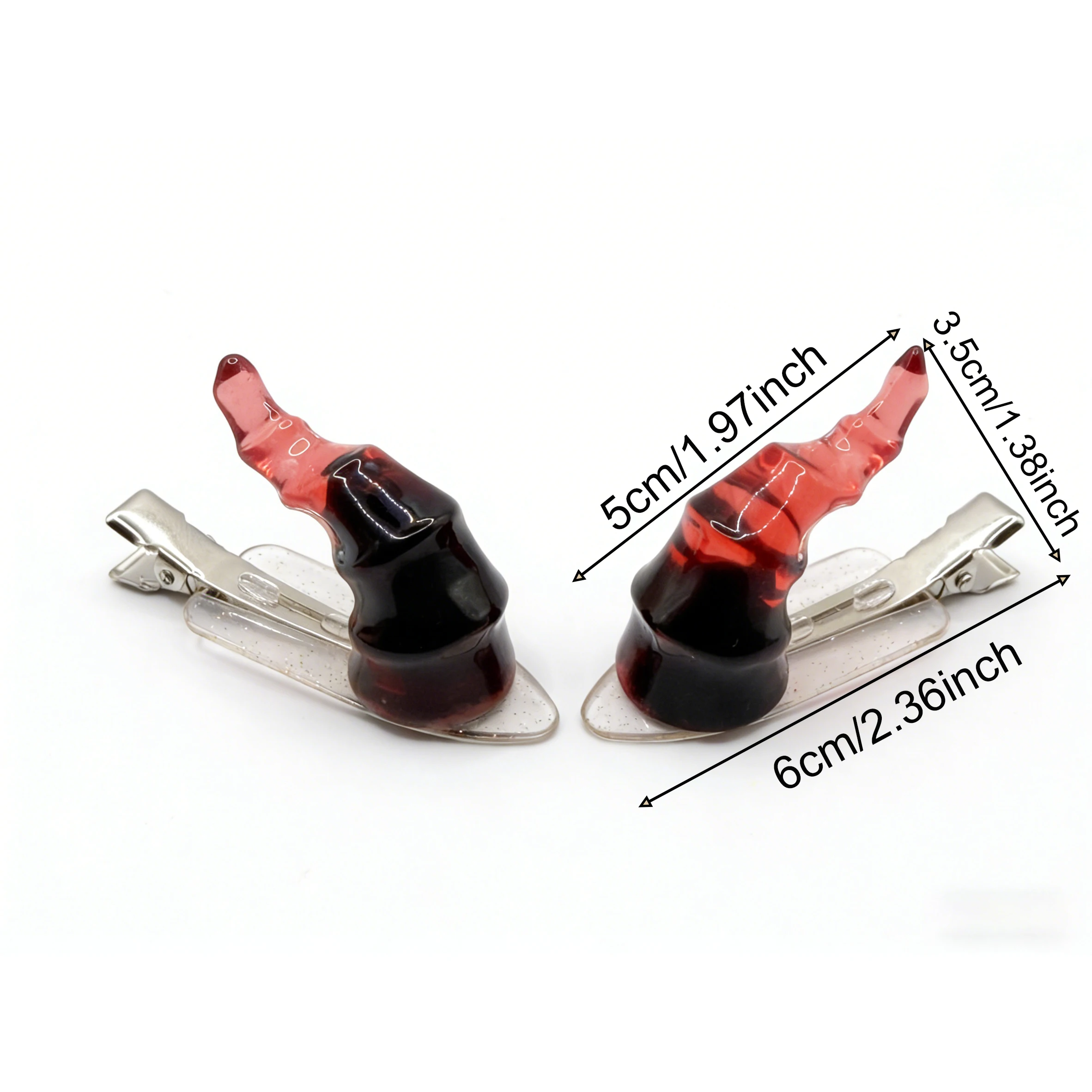 1 Pair of Devil Horn Hair Clips (5 Colors Available) — Halloween Makeup, Cosplay & Costume Hair Accessories