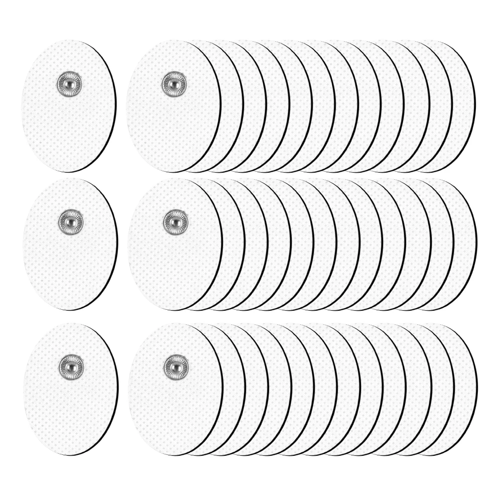10 20 50 100 pièces, électrodes en gel de silicone, tissu non tissé, autocollantes, remplacement pour appareil TENS, masseur, patch d'électrode