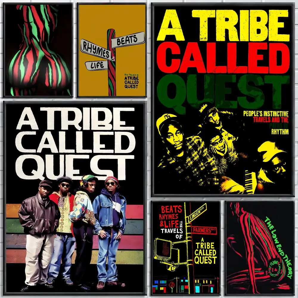 A Tribe Called Quest Band Classic Vintage Painting Calligraphy Canvas Poster Wall Art for Bedroom Living Room Home Decor Gift