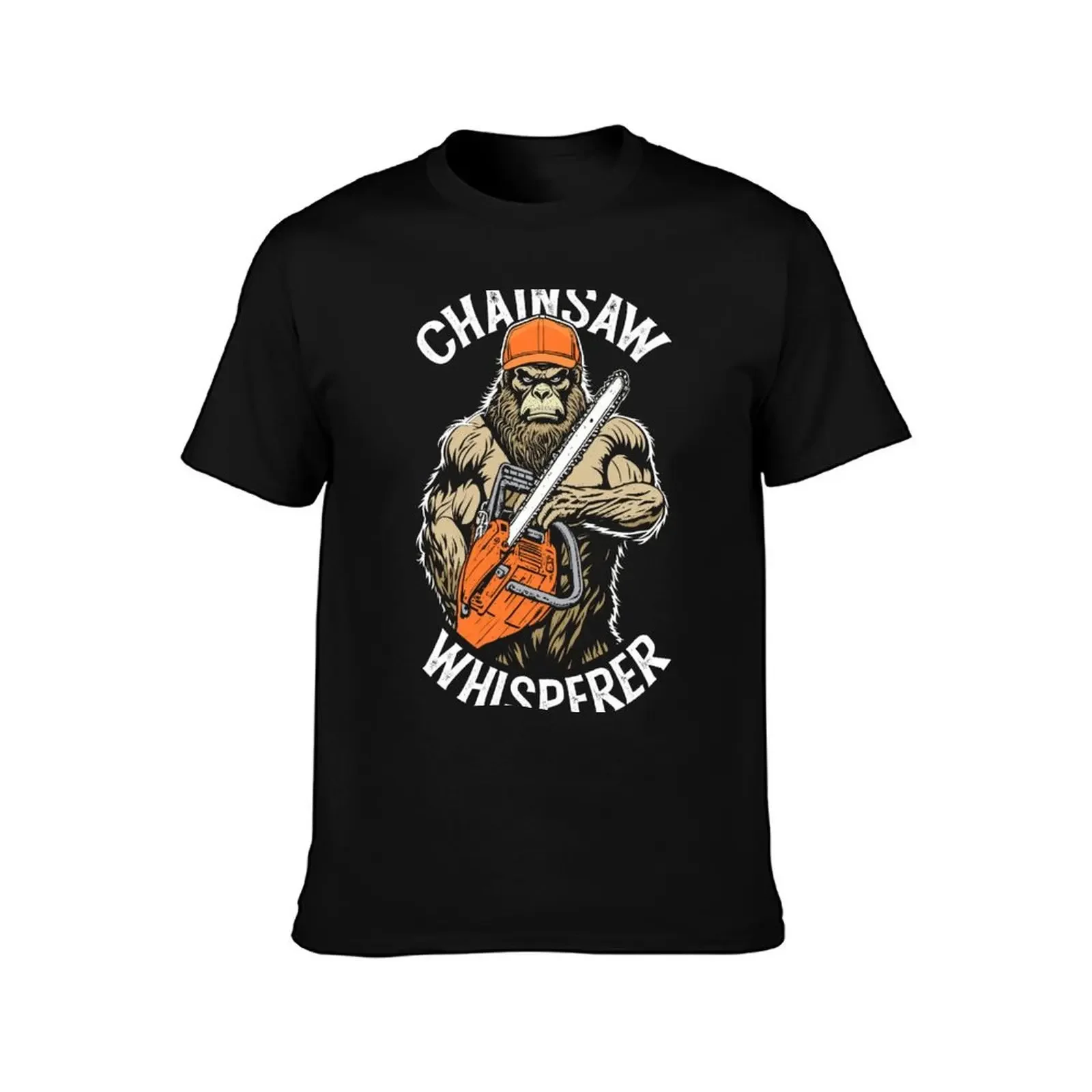 Bigfoot Chainsaw Whisperer Lumberjack Funny Sasquatch Logger T-Shirt plus size tops Man t-shirt sweat shirts, men