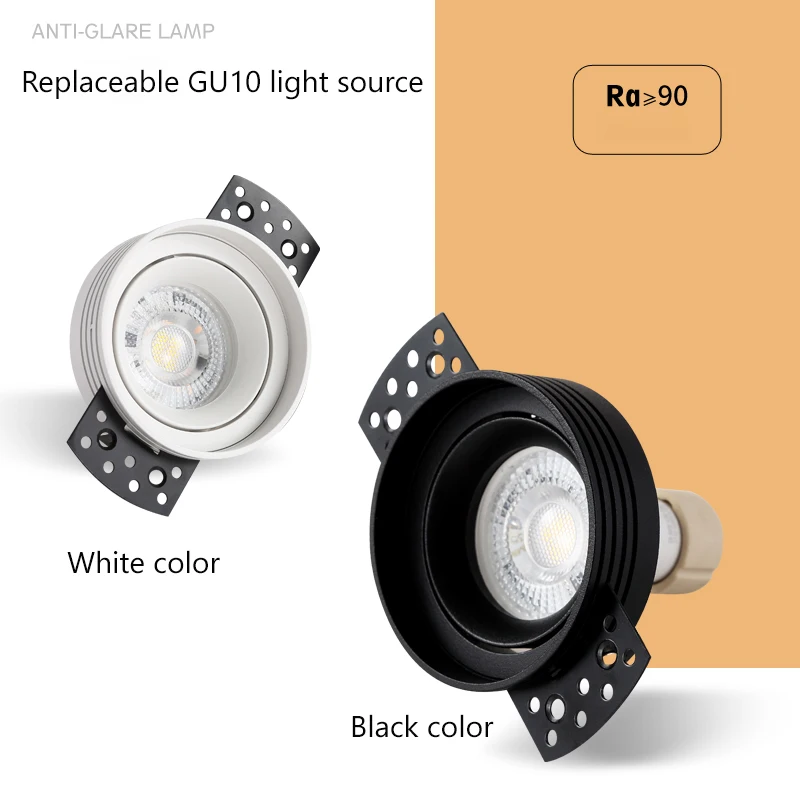 YiYing Led Downlight Embedded Borderless Spot Light GU10 MR16 Bulb No Border Ceiling Lamps 75mm For Kitchen Home Indoor Lighting