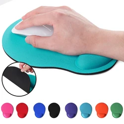 Solid Color Table Ergonomic Mouse Pad with Wrist Rest Non-Slip Rubber Computer Pad on The Table Surface for The Mouse Wristband