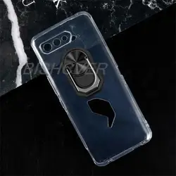 Magnet Case For Asus ROG Phone 5 I005DA I005DB Soft TPU Silicone Cover For For Asus ROG Phone 5S ZS676KS Case With Ring Holder