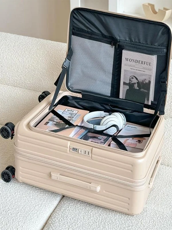 

2025 New Side Opening Expandable PC Lage Carry-On Faionable Travel Suitcase for Men And Women with Silent Wheels