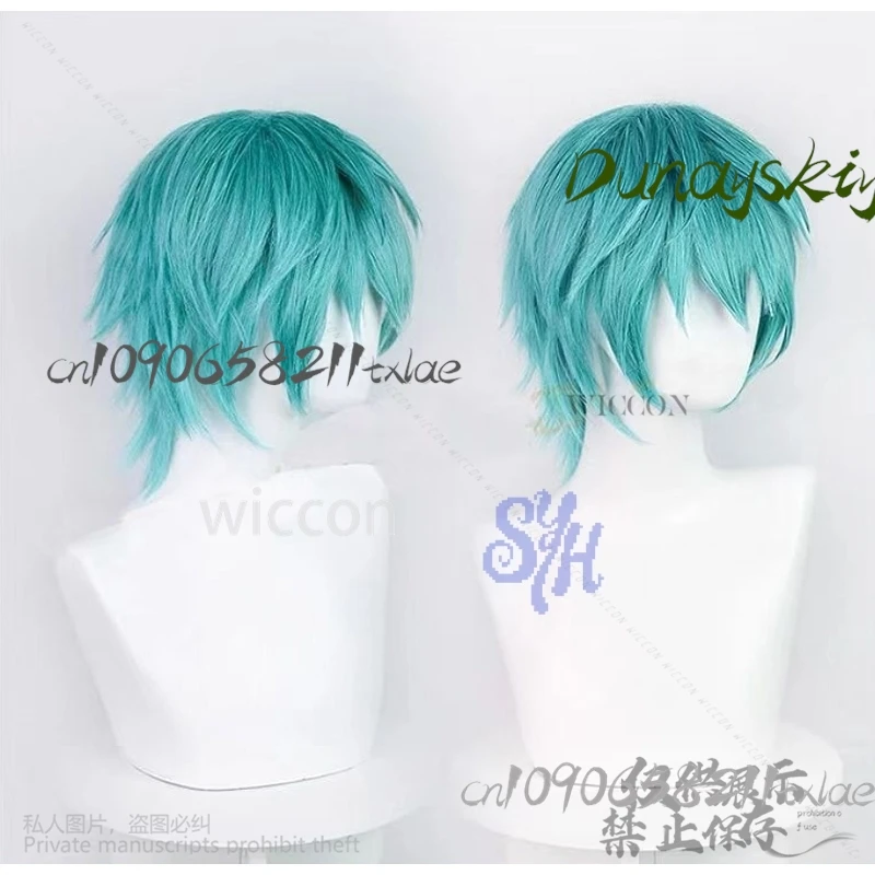 Saja Boy Baby Huntrix KPop Demon Hunters Cosplay Y2K peluca de moda pelo corto azul verde Cos Jirai Kei resistente al calor Halloween