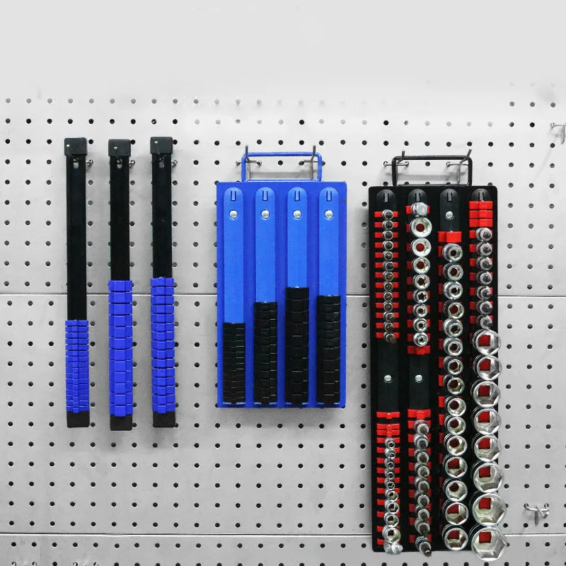 New Style Socket Wrench Head Storage Rack 1/4 3/8 1/2 Drive Socket Clip Rail Racks Premium Socket Holders Tool Organizer