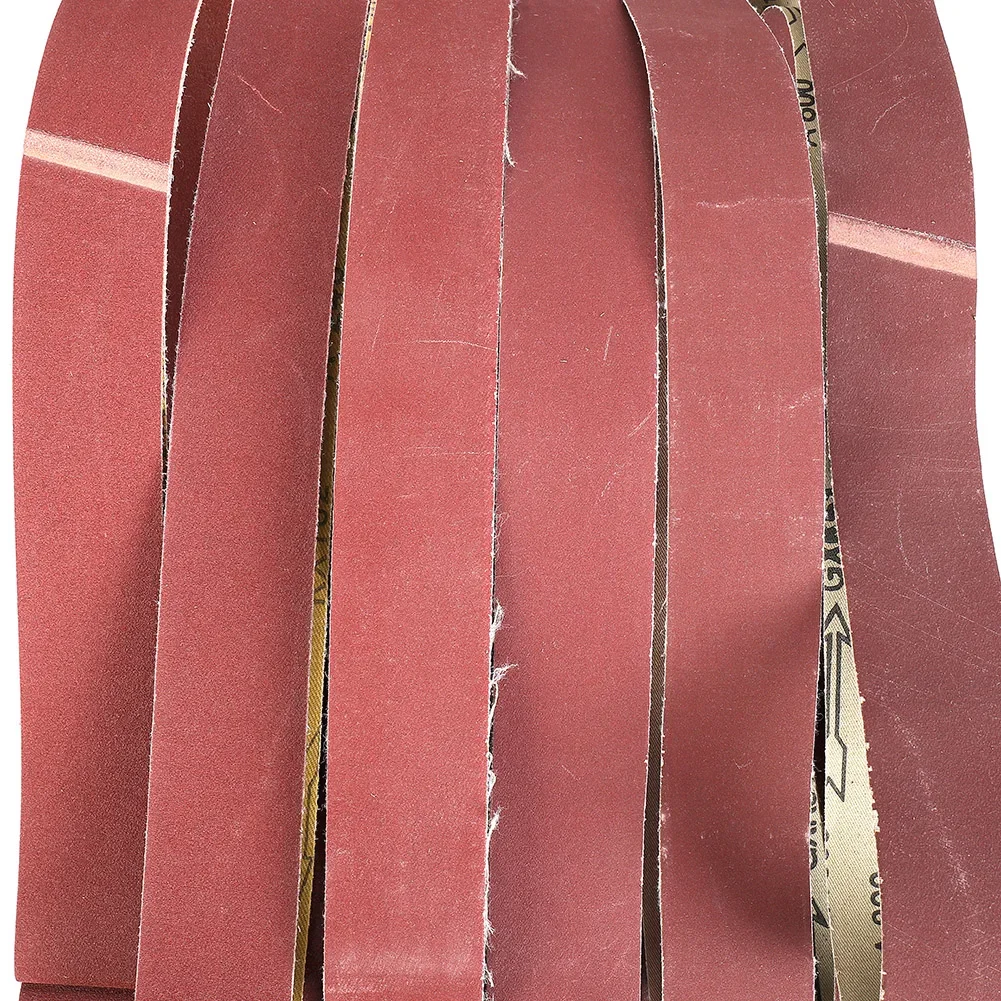 6pcs Fine Grit Sanding Belt Aluminum Oxide Sandpaper Sander Abrasive 180 240 320 400 600 800 Grit 3x46cm Abrasive Tools
