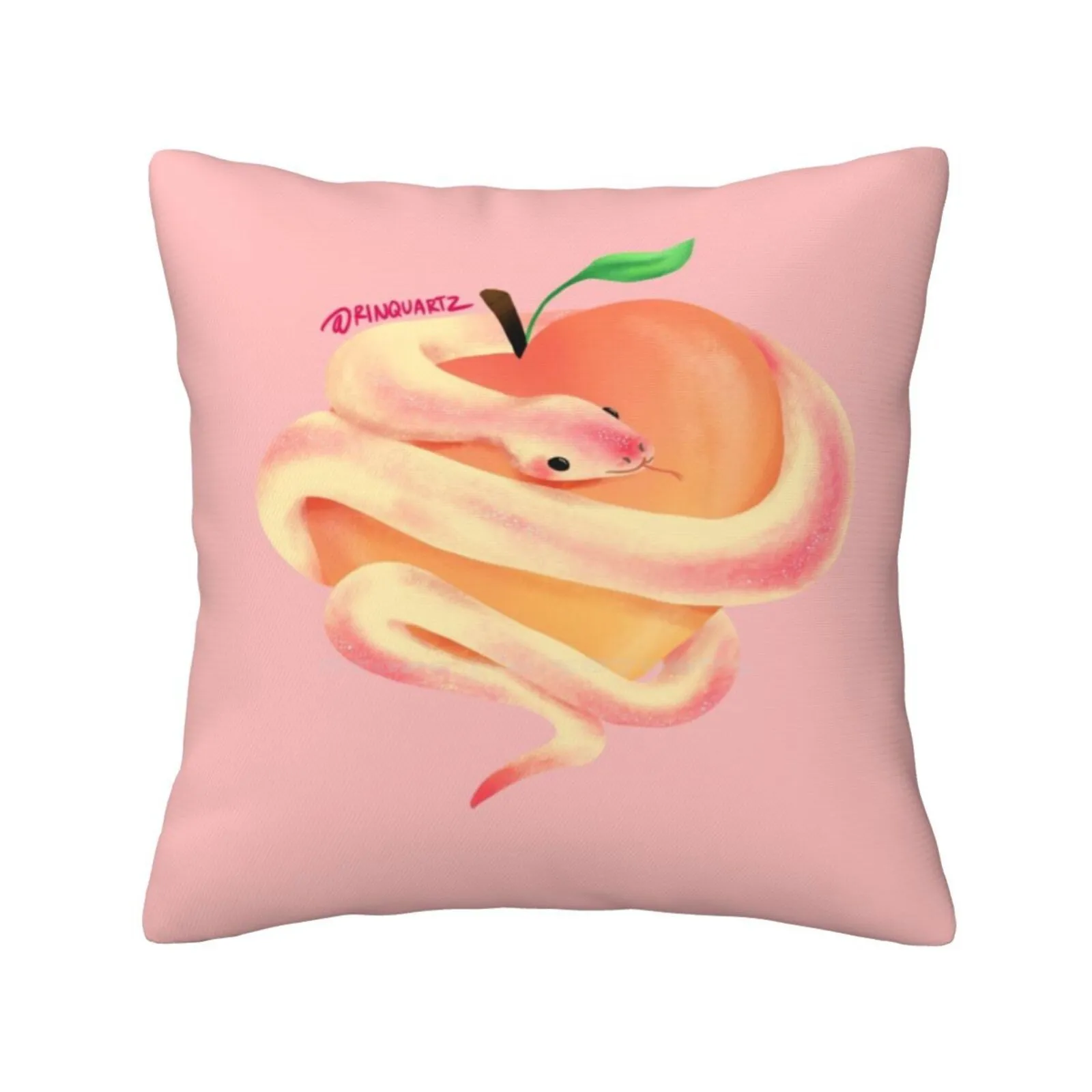 Peach Snake Pillow Cover Hug Pillowcase Snake You Are My Peach You Are My Plum Cute