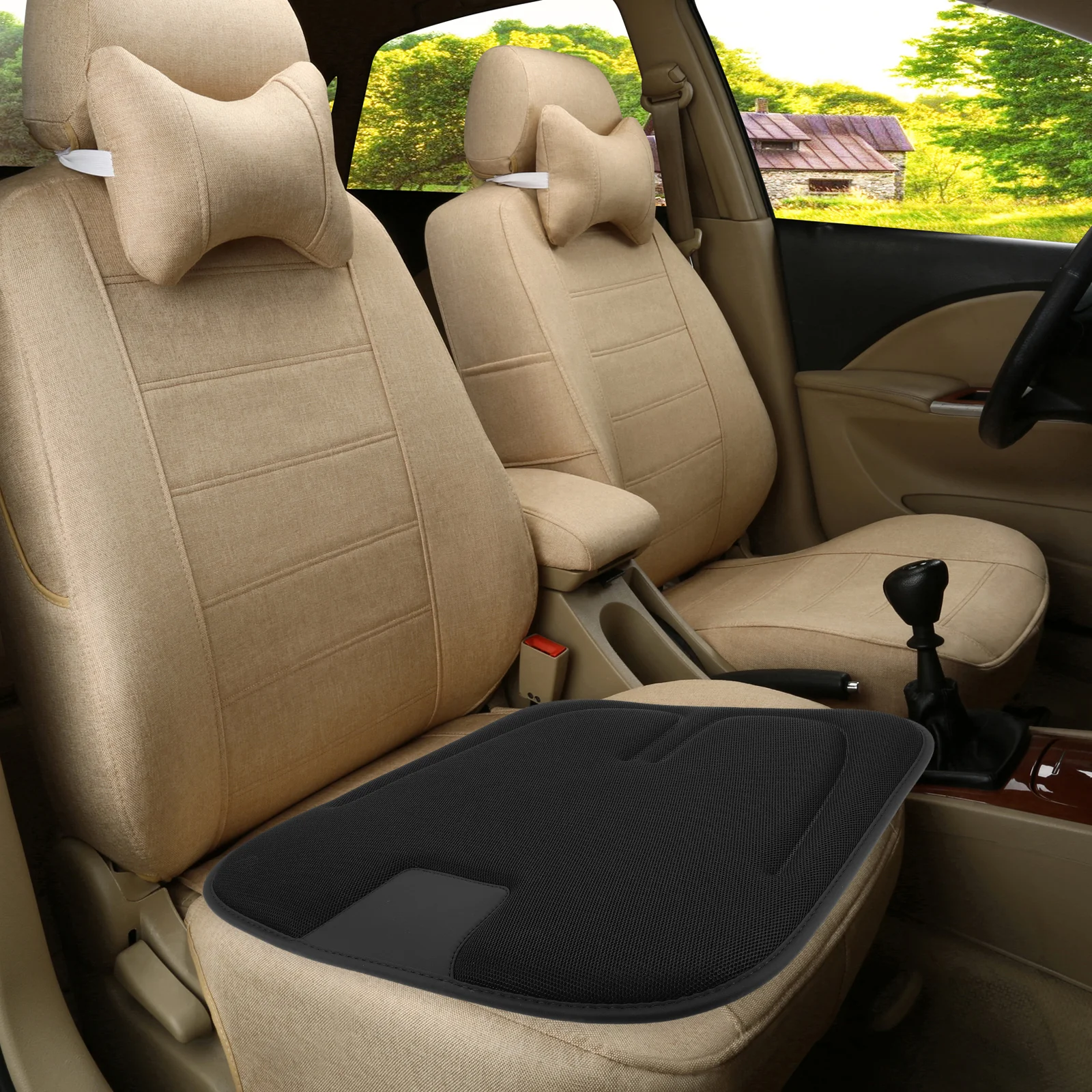

All Season Car Seat Cushion Universal Summer Spandex Anti Slip Ventilation Breathable Pad Protector Vehicle Automotive