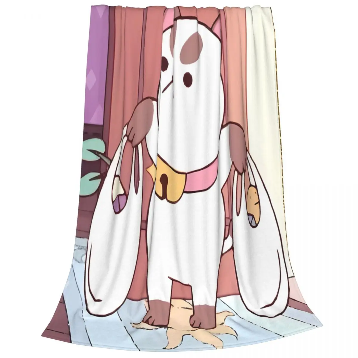 Bee Puppycat Cat Plush Flannel Blanket - Warm and Snuggly Fleece Throw for Couch, Bed, and Camping Adventures Any Time of Year