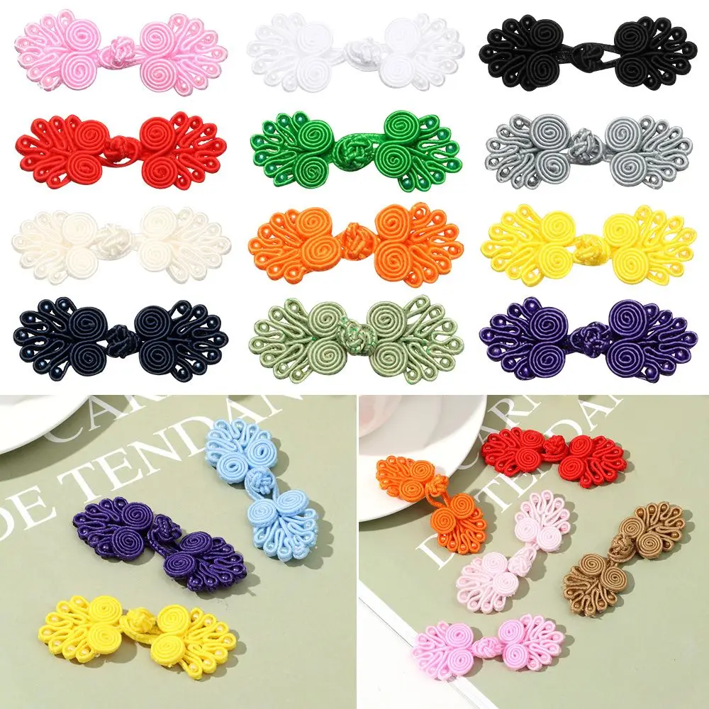 5pairs Chinese Handmade Cheongsam Buttons Knot Fastener Chinese Knot Buttons DIY Handcraft clothing decorative accessories