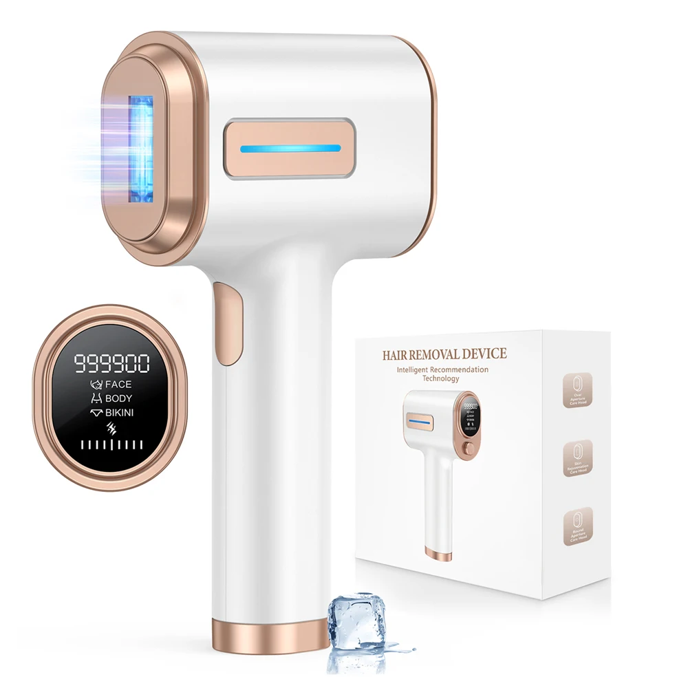 Laser-Haarentfernung, 22 J, unbegrenzte Blitze, 9-stufiger IPL-Haarentferner, 3 x schnellere Pulslicht-Laser-Epilierer, Damen-Körper-Gesichtstrimmer