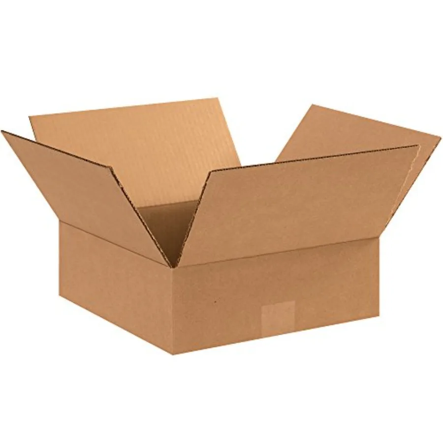 

Картонные коробки из гофрированного картона 12x12x4 дюйма, плоские, 12 дюймов (длина) x 12 дюймов (ширина) x 4 дюйма (высота), упаковка 25 шт., для переезда, хранения, упаковки при отправке, для дома или бизнеса