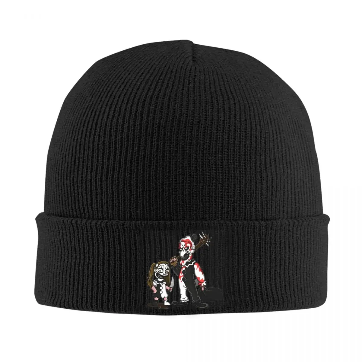 The Terrifier Art The Clown Bonnet Hats Beanie Hats Custom Knitted Hat Spring Retro Men Women Kpop Elastic Caps