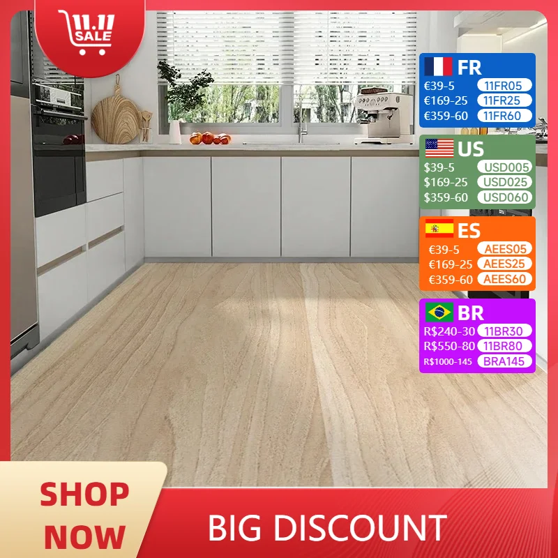 Imitation Wood Grain Decorate Kitchen Floor Mat Oil-proof Stain-proof PVC Home Scrubable Soft Rug Balcony Carpet Ковер Tapis 러그