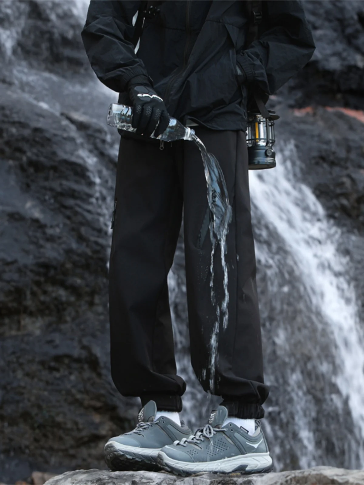 

Мужские водонепроницаемые брюки Bla Fce на флисовой подкладке для походов, альпинизма и работы, свободного кроя, с эластичным поясом, карго