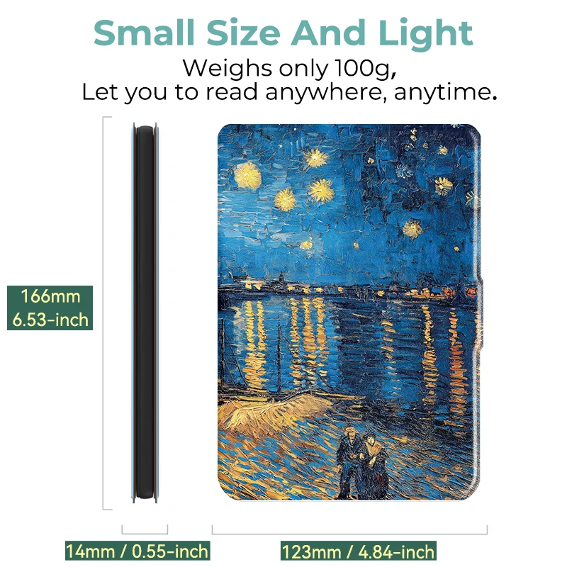Do Kobo Clara Color BW Pokrowiec ochronny 6-calowy z funkcją automatycznego uśpienia i budzenia Etui na e-book z malowanymi wzorami — zdjęcie produktu 3