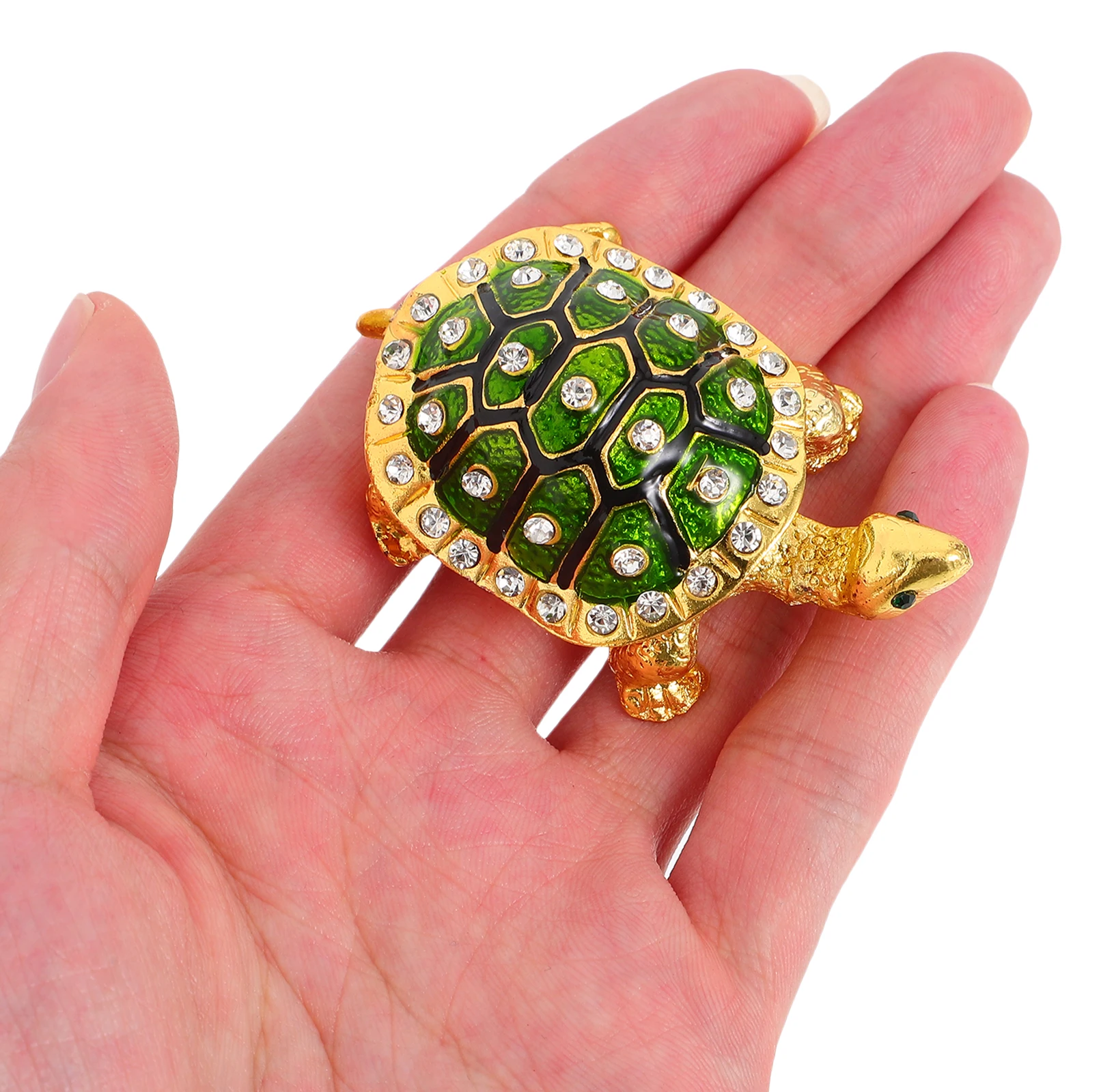 

Elegant Turtle Jewelry Box Metal Trinket Storage Hinged Earring Holder for Women Girls Decorative Necklace Container Gift Box