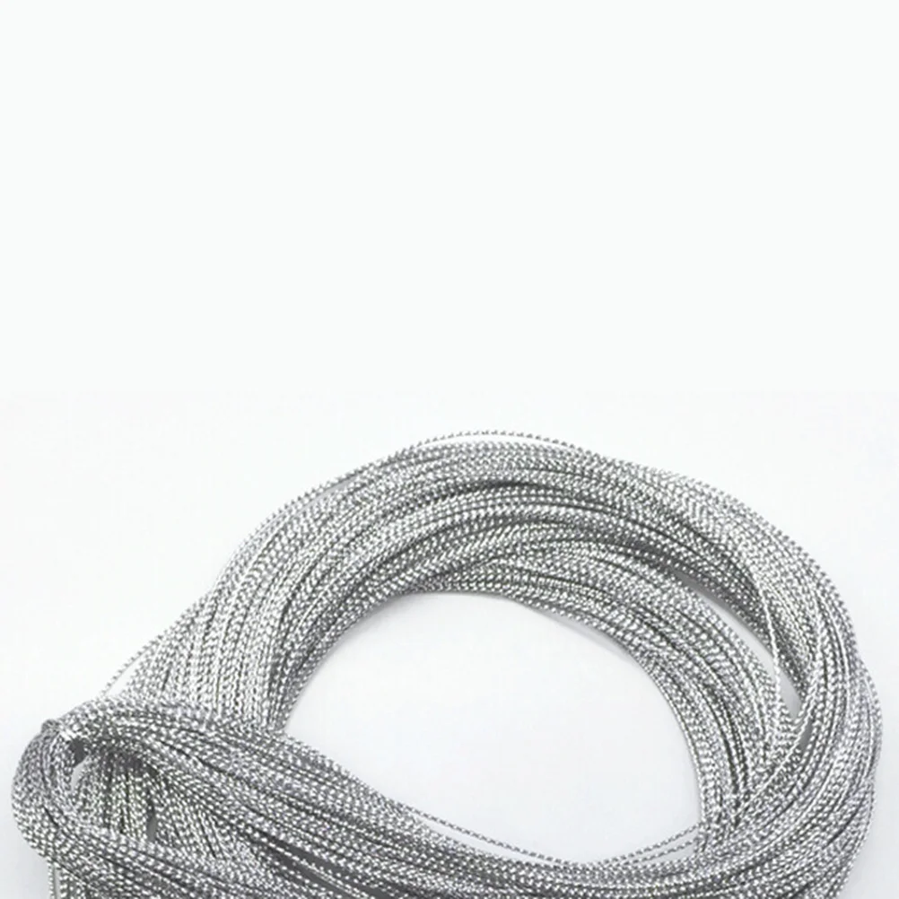

100m 1mm Silver Metallic Cord Jewelry String Durable Shiny for Necklace Bracelet Making Craft Supplies Metallic Jewelry String