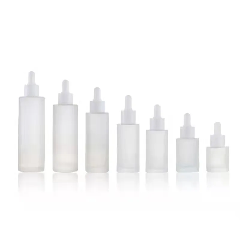 

20ml 30ml 40ml 50ml 60ml 80ml 100ml Travel Cosmetics Packaging Cylinder Refillable Essential Oils Serum Glass Dropper Bottles