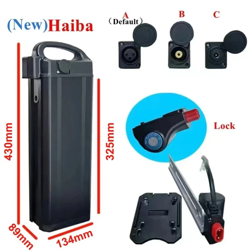 بطارية ليثيوم Haiba 18650 جديدة قابلة للطي 48 فولت 20 أمبير 30 أمبير في الساعة - لمحرك 750-1500 وات Engwe X5 Fiido T1 استكشاف بطارية بديلة Vivi #4