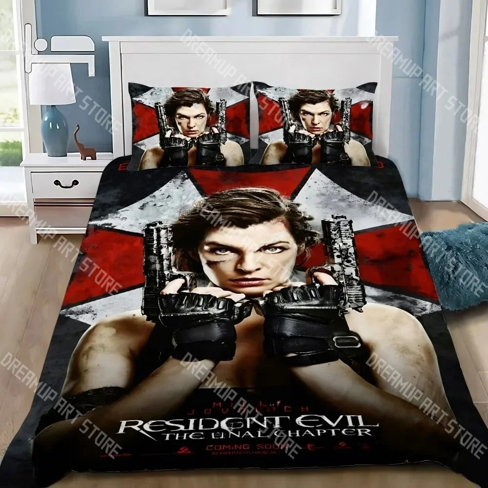 3D Print Resident Evil Game Bedding Set Twin Queen King Full Size Duvet Cover Pillowcase Bed boys girls Adult Home Textiles view 5